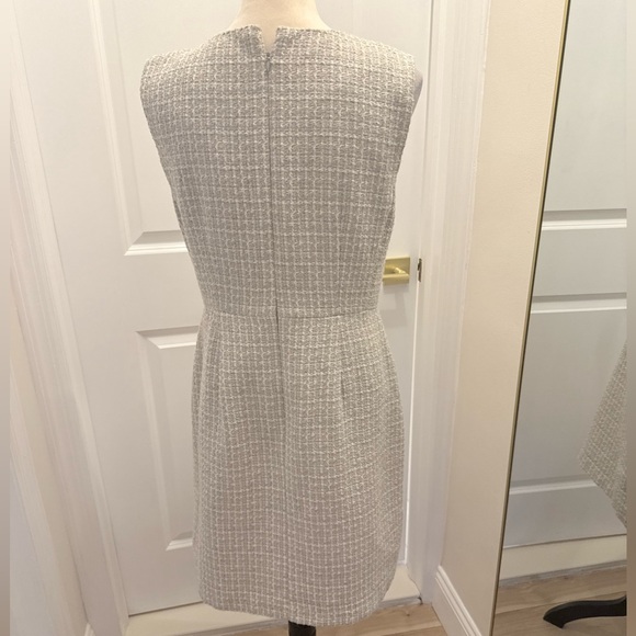 ANN TAYLOR GRAY TWEED SHEATH DRESS 6 - Picture 6 of 12